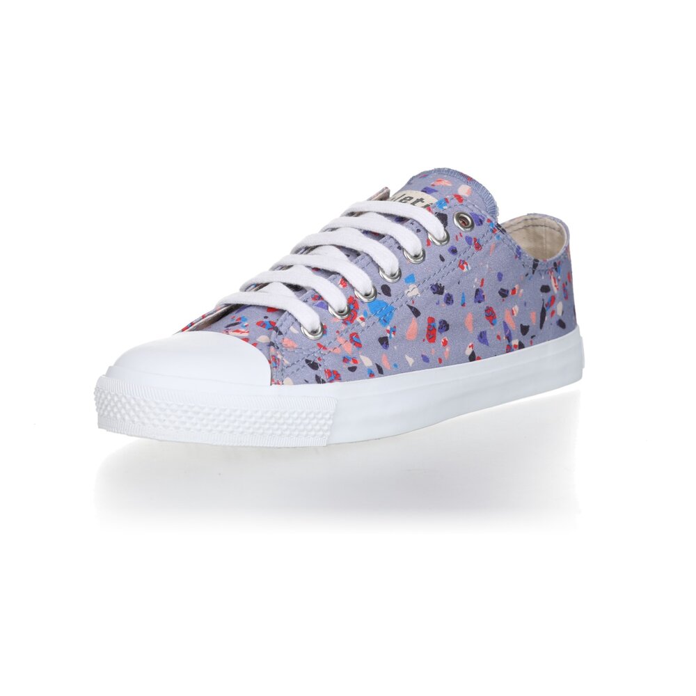 ETHLETIC Fair Trainer  White Cap Lo Cut Collection 18 Terrazzo Blueberry | Just White