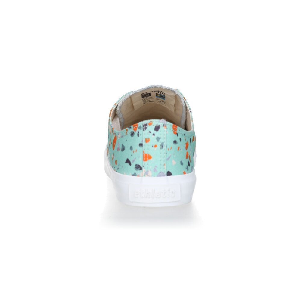 ETHLETIC Fair Trainer  White Cap Lo Cut Collection 18 Terrazzo Spearmint | Just White