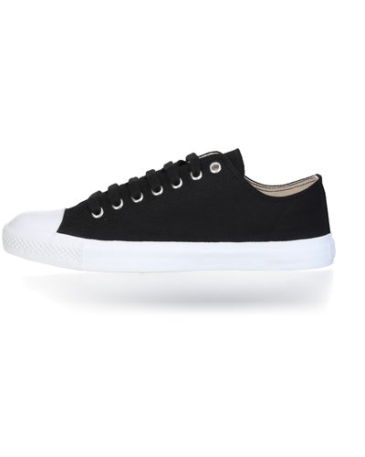 Fair Trainer White Cap Lo Cut Collection 18 Jet Black | Just White