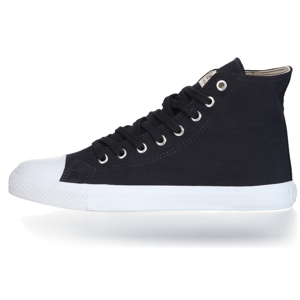 ETHLETIC Fair Trainer  White Cap Hi Cut Collection 18 Black Navy | Just White