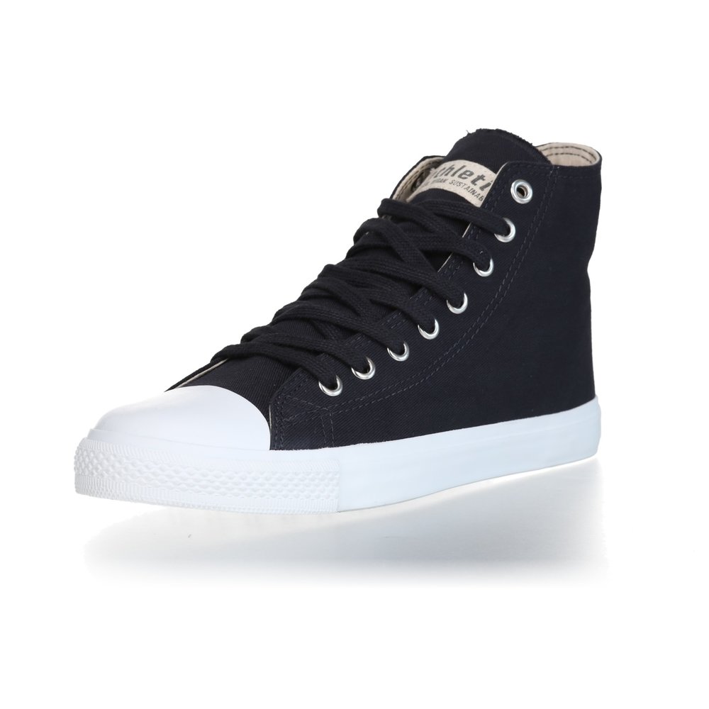 ETHLETIC Fair Trainer  White Cap Hi Cut Collection 18 Black Navy | Just White