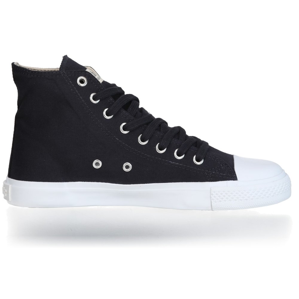 ETHLETIC Fair Trainer  White Cap Hi Cut Collection 18 Black Navy | Just White