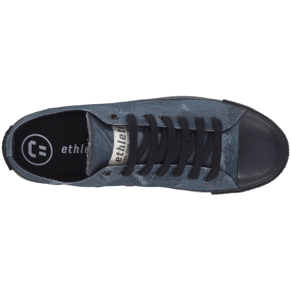 ETHLETIC Fair Trainer Black Cap Lo Cut Collection 18 Dove Camo Indigo | Jet Black