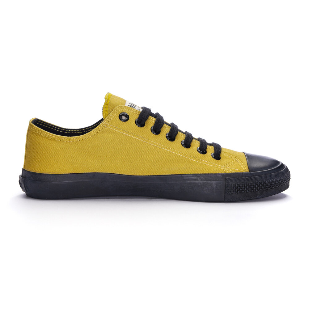 Fair Trainer Black Cap Lo Cut Mustard Yellow P | Jet Black