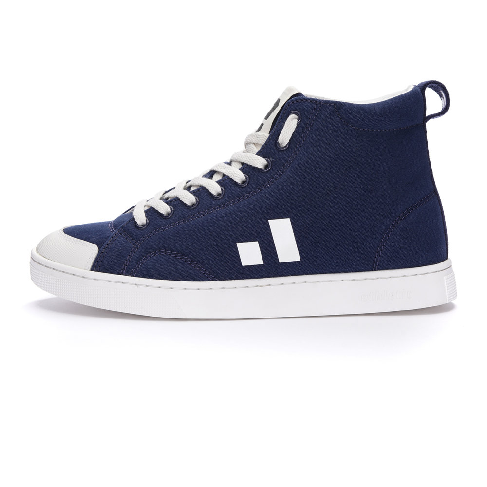 ETHLETIC Fair Trainer Active Hi Cut Ocean Blue | Just White