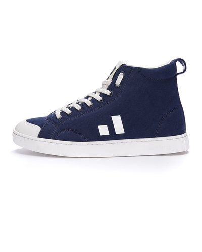 ETHLETIC Fair Trainer Active Hi Cut Ocean Blue | Just White