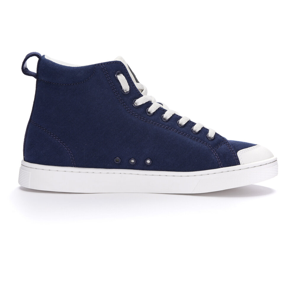 ETHLETIC Fair Trainer Active Hi Cut Ocean Blue | Just White