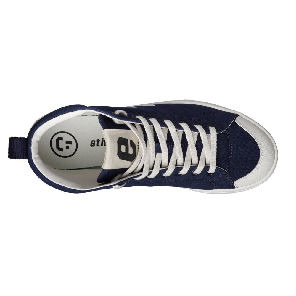 ETHLETIC Fair Trainer Active Hi Cut Ocean Blue | Just White