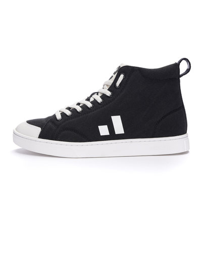 ETHLETIC Fair Trainer Active Hi Cut Jet Black | Just White