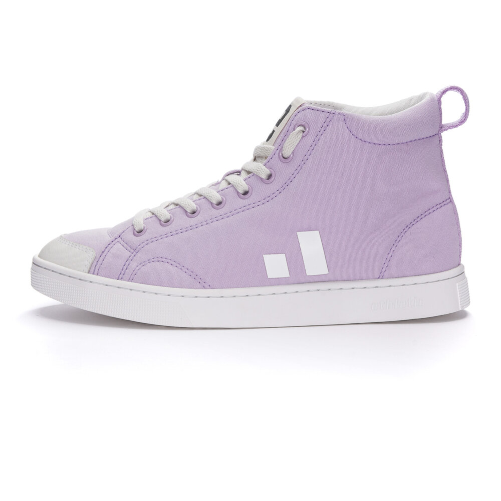 ETHLETIC Fair Trainer Active Hi Cut Lavender Pink | Just White