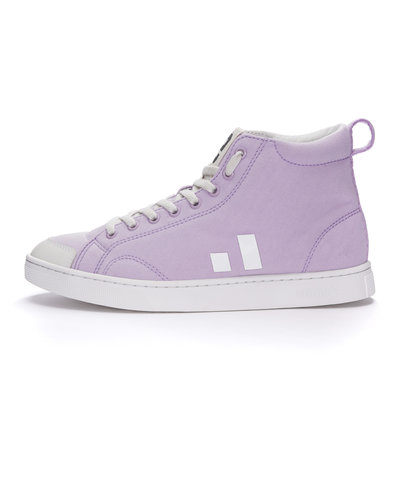 ETHLETIC Fair Trainer Active Hi Cut Lavender Pink | Just White