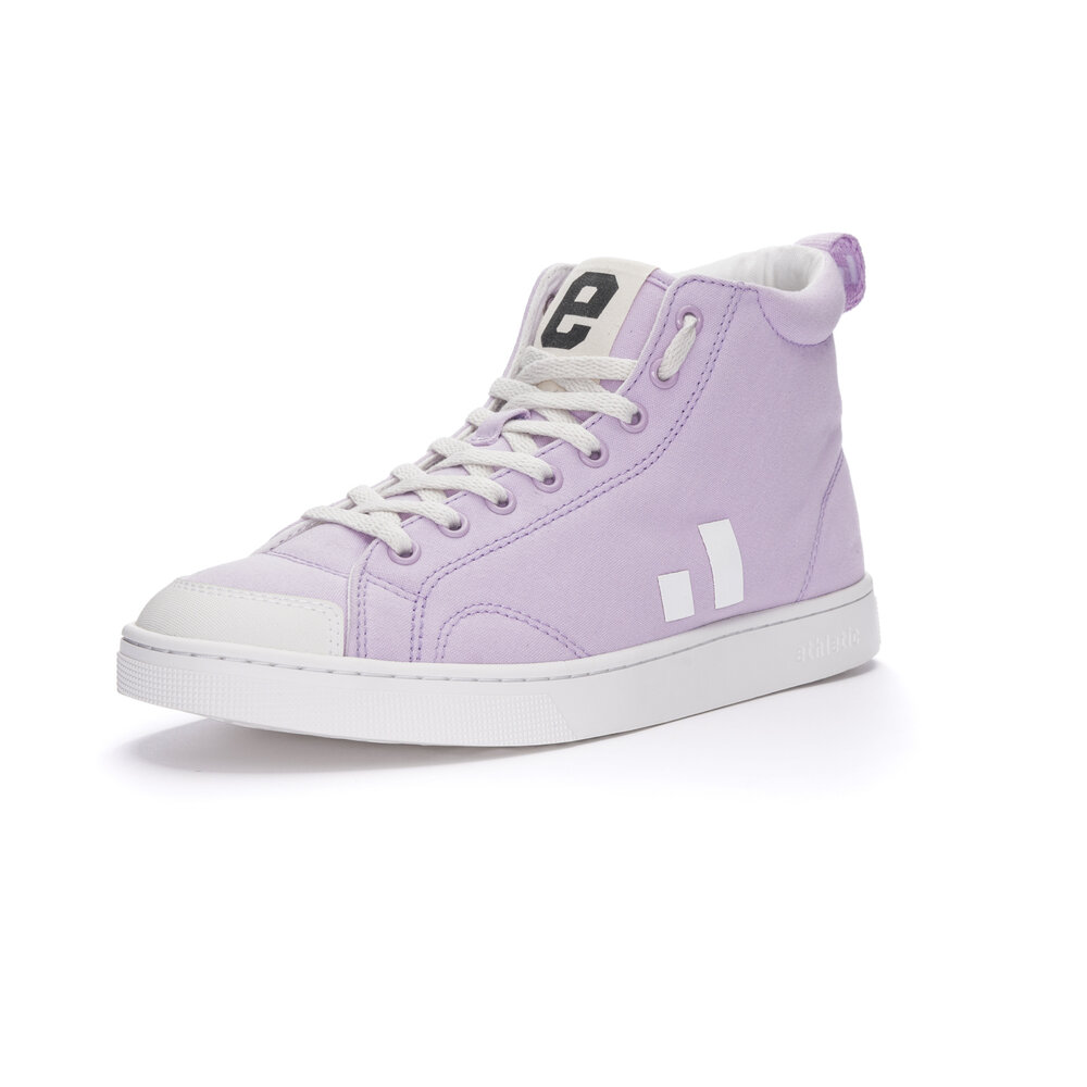 ETHLETIC Fair Trainer Active Hi Cut Lavender Pink | Just White