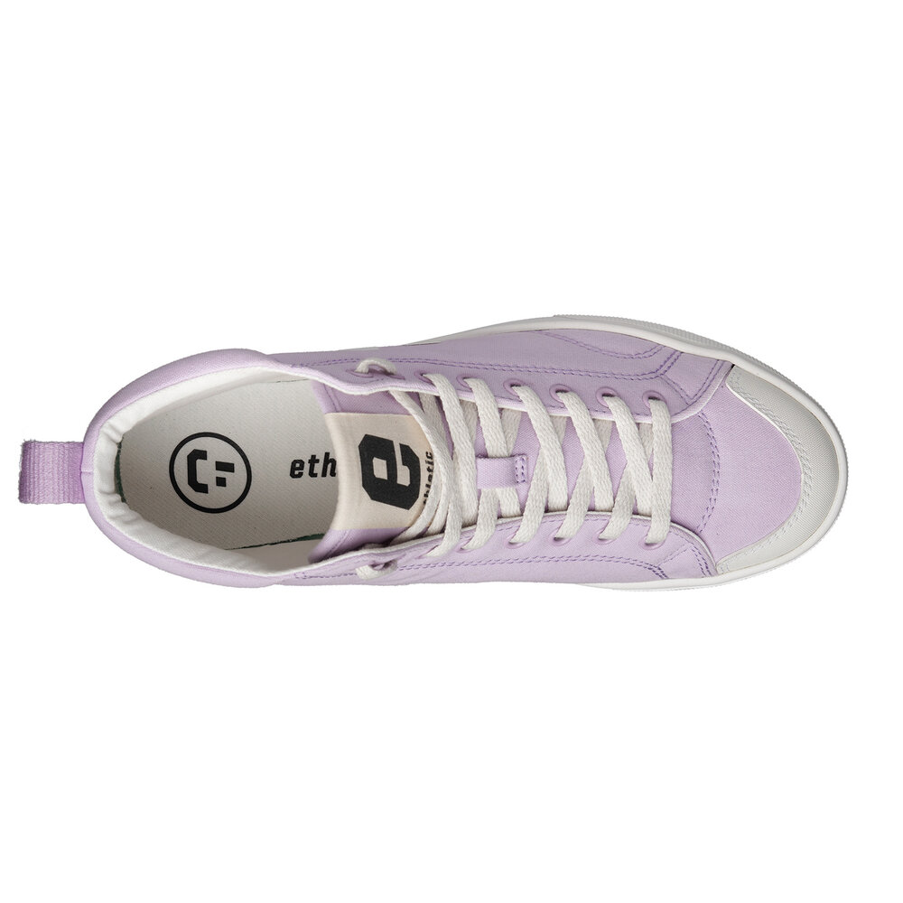 ETHLETIC Fair Trainer Active Hi Cut Lavender Pink | Just White