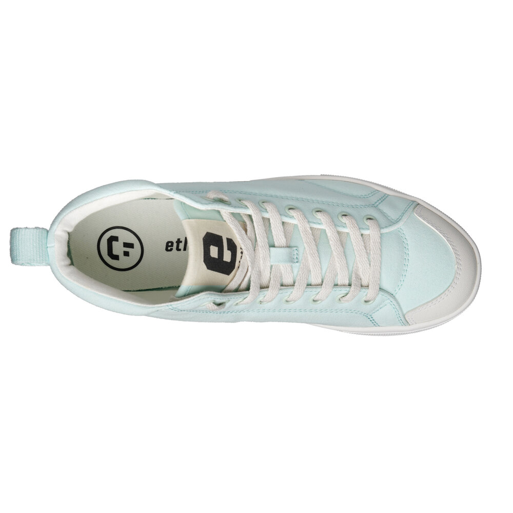 ETHLETIC Fair Trainer Active Hi Cut Light Agua Green | Just White