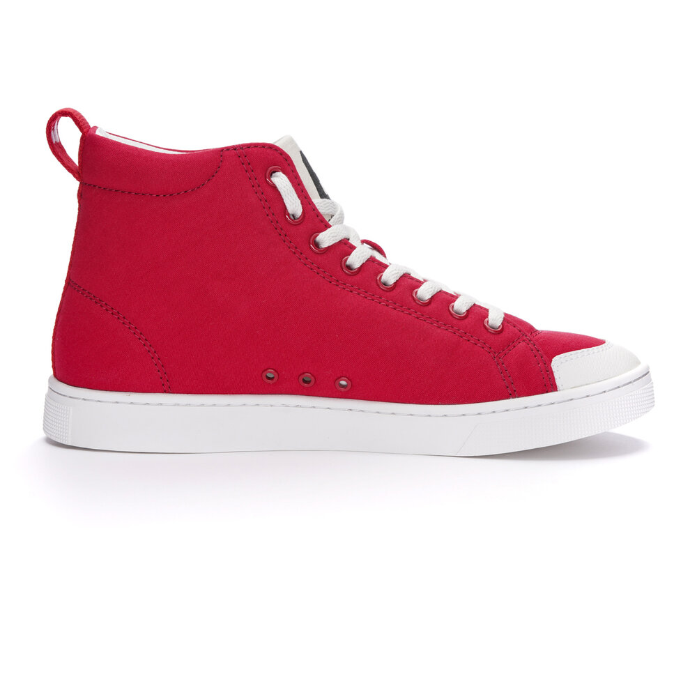 ETHLETIC Fair Trainer Active Hi Cut Cranberry Red | Just White