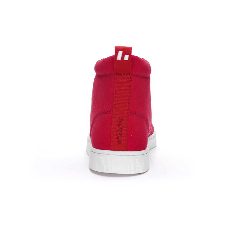 ETHLETIC Fair Trainer Active Hi Cut Cranberry Red | Just White