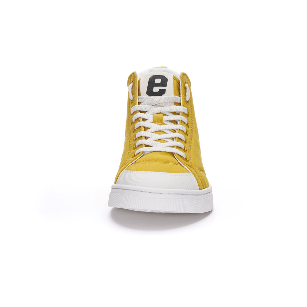 ETHLETIC Fair Trainer Active Hi Cut Mustard Yellow | Just White