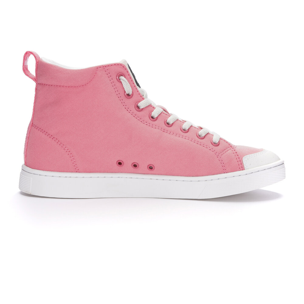 ETHLETIC Fair Trainer Active Hi Cut Strawberry Pink | Just White