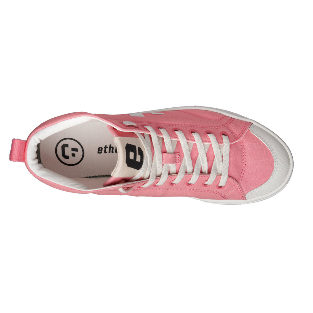 ETHLETIC Fair Trainer Active Hi Cut Strawberry Pink | Just White