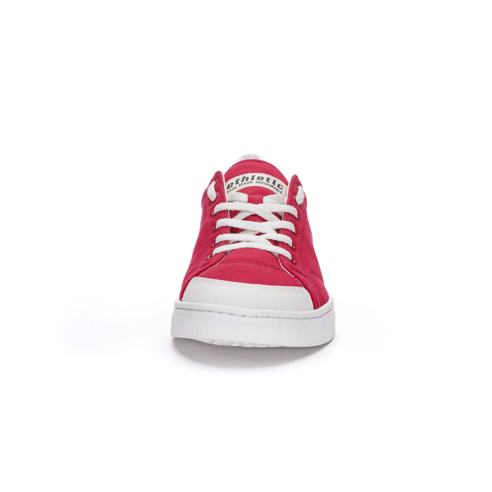 ETHLETIC Fair Trainer Active Lo Cranberry Red | Just White