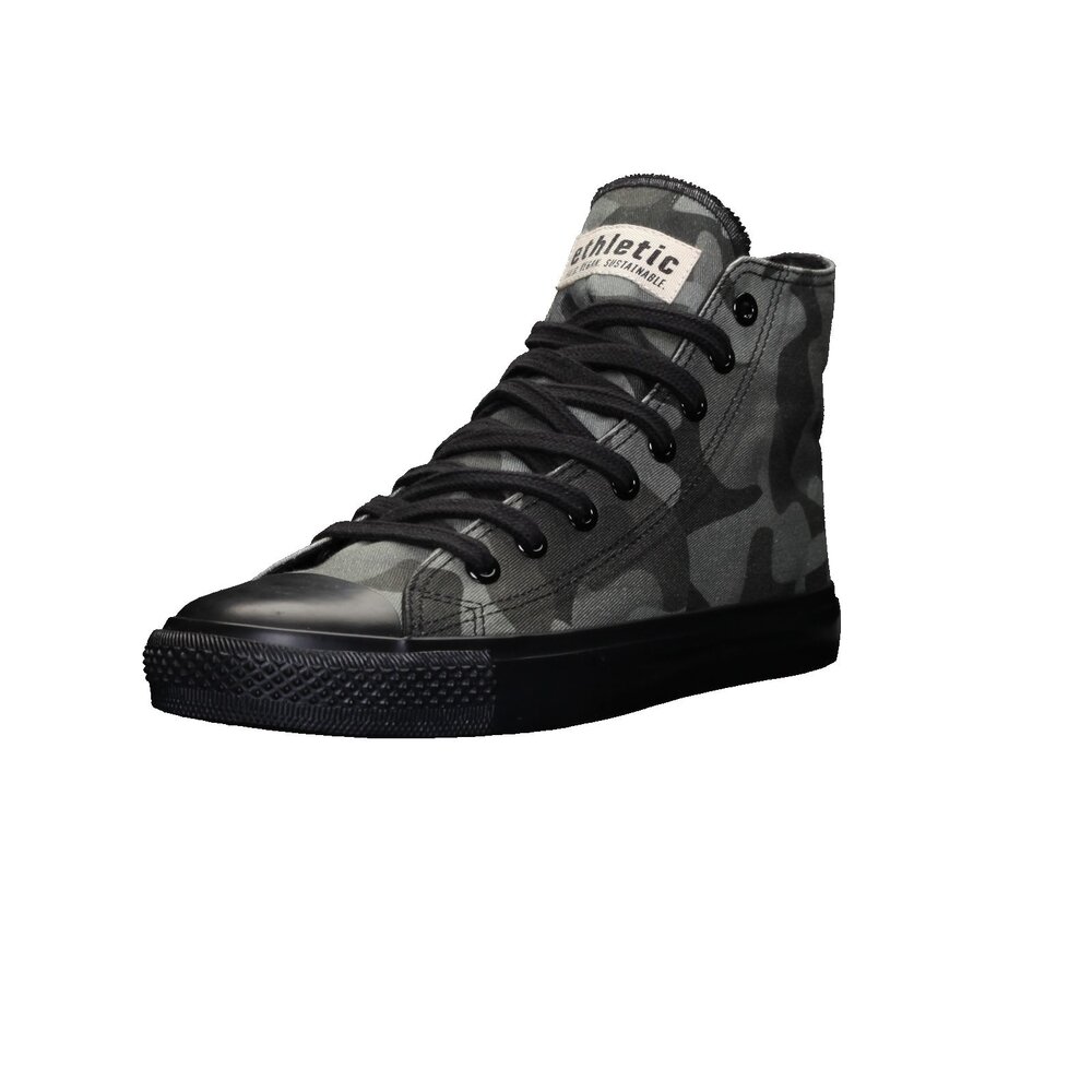 ETHLETIC Fair Trainer Black Cap Hi Cut Human Rights Olive | Jet Black