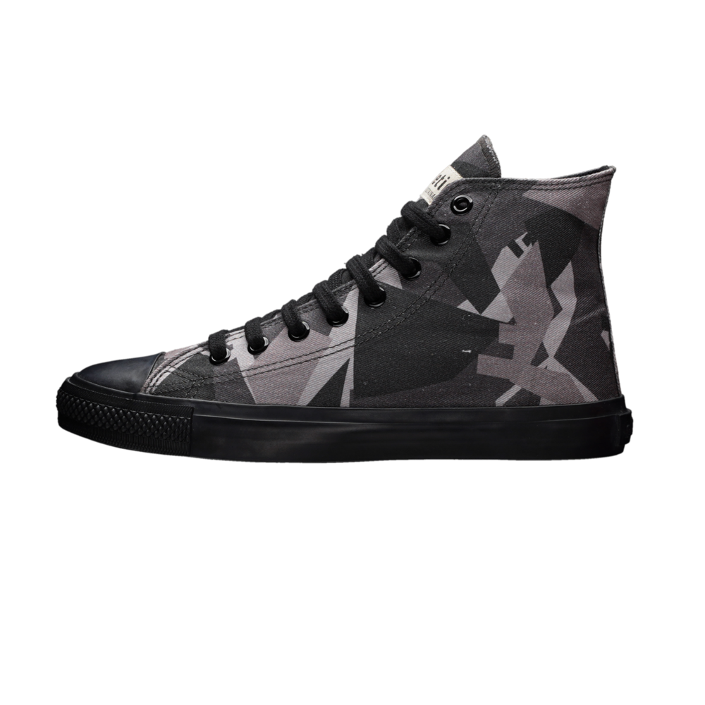 Fair Trainer Black Cap Hi Cut Camou Black | Jet Black