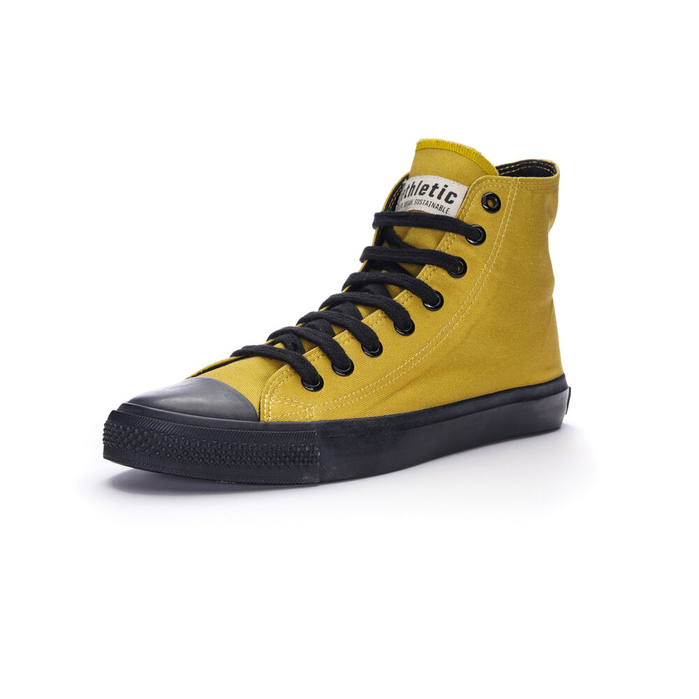 Fair Trainer Black Cap Hi Cut Mustard Yellow P | Jet Black