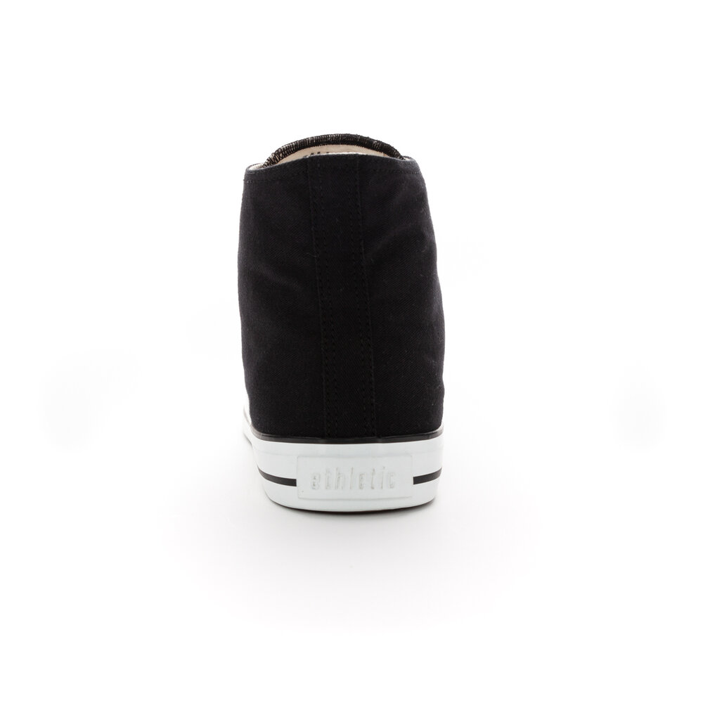 ETHLETIC Fair Trainer White Cap Hi Cut Jet Black | Just White