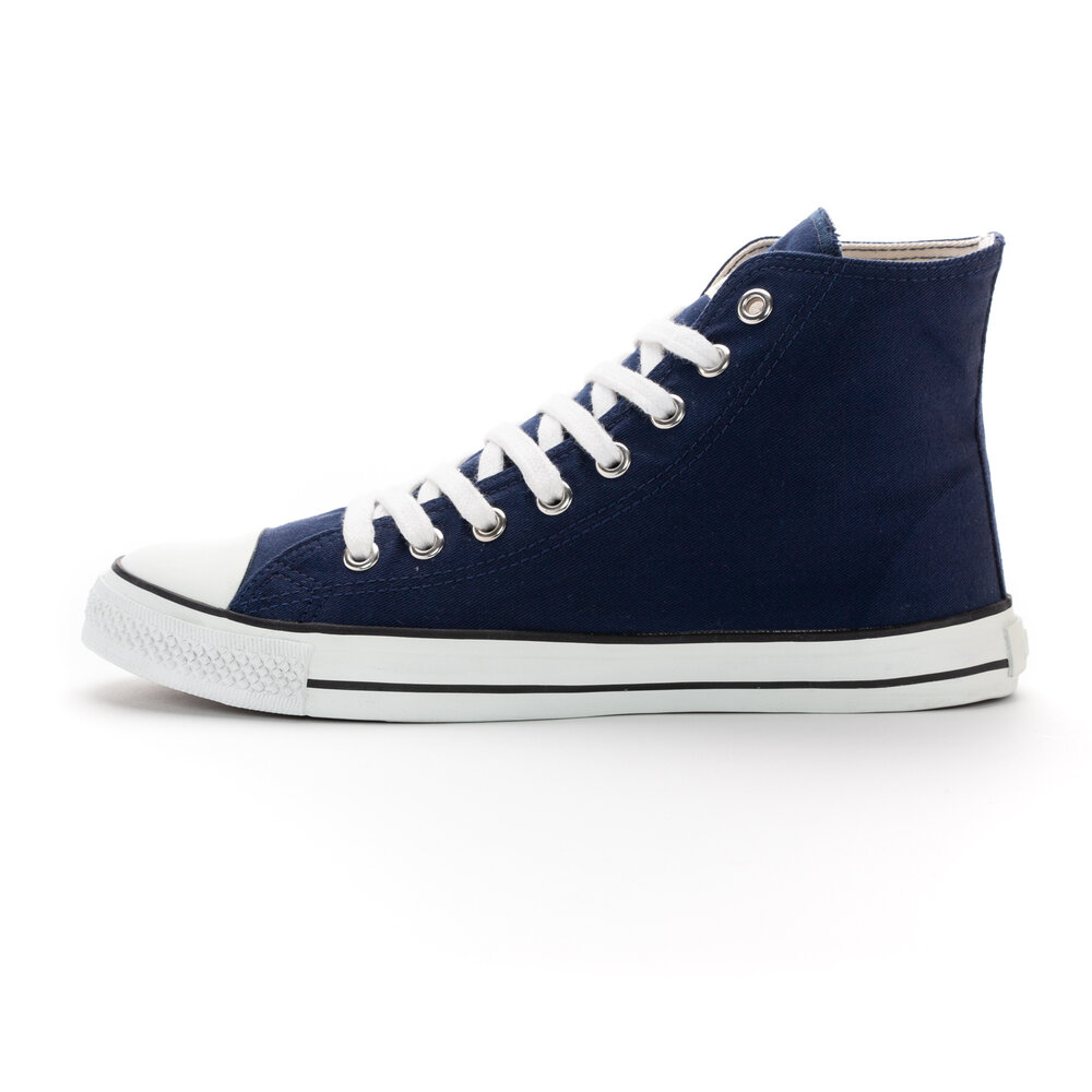 ETHLETIC Fair Trainer White Cap Hi Cut Ocean Blue | Just White