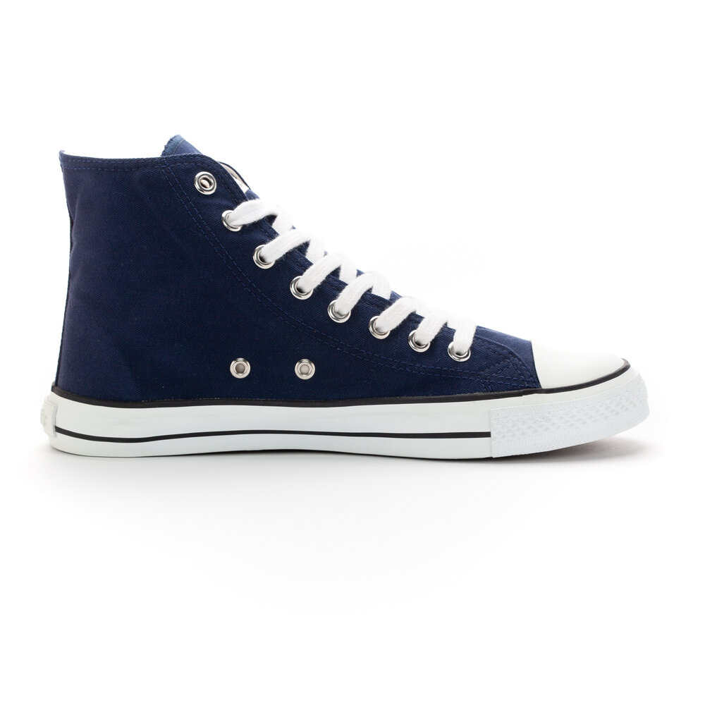 ETHLETIC Fair Trainer White Cap Hi Cut Ocean Blue | Just White