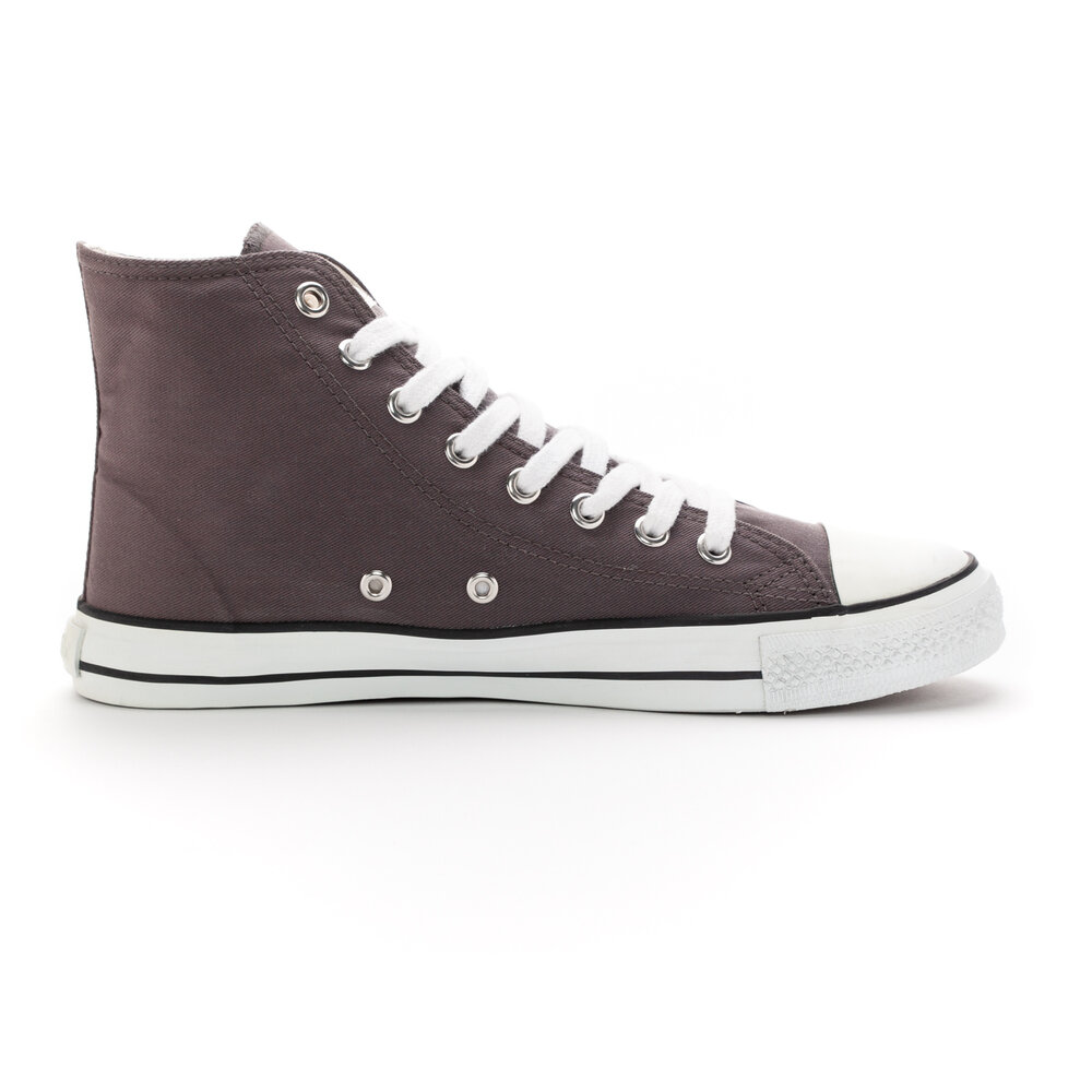 ETHLETIC Fair Trainer White Cap Hi Cut Pewter Grey | Just White
