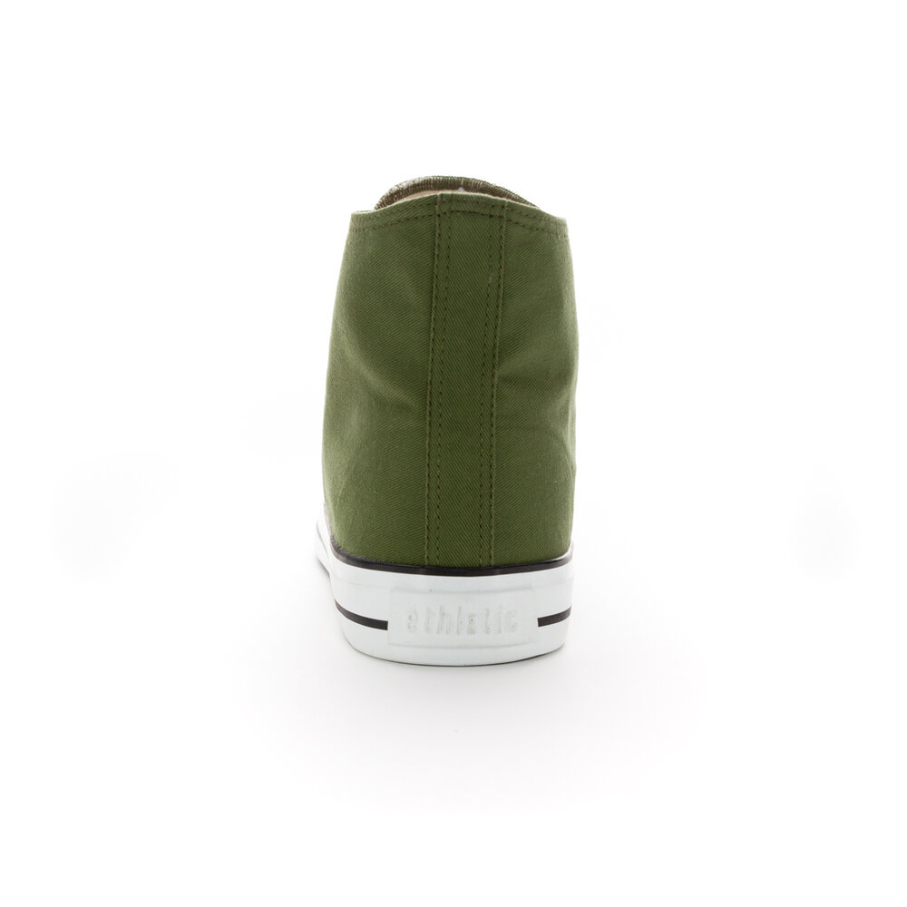 ETHLETIC Fair Trainer White Cap Hi Cut Camping Green | Just White