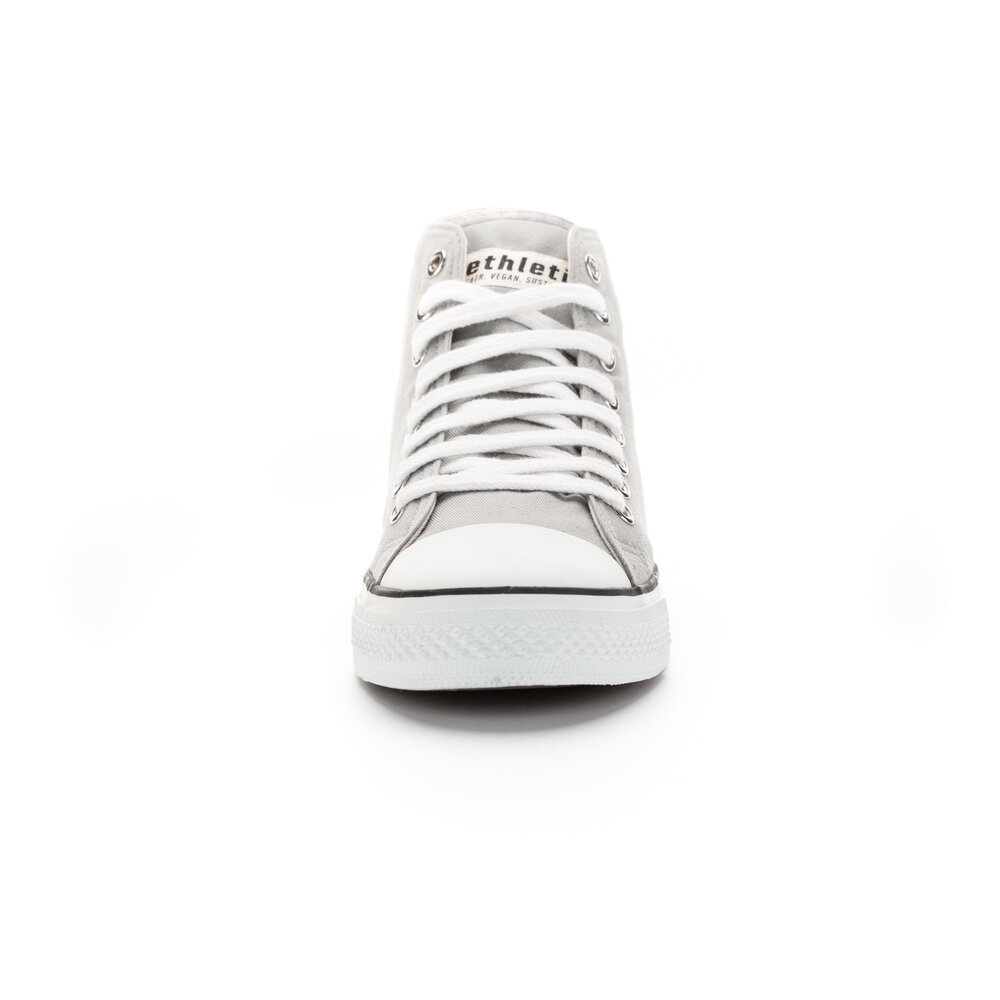 ETHLETIC Fair Trainer White Cap Hi Cut Urban Grey | Just White