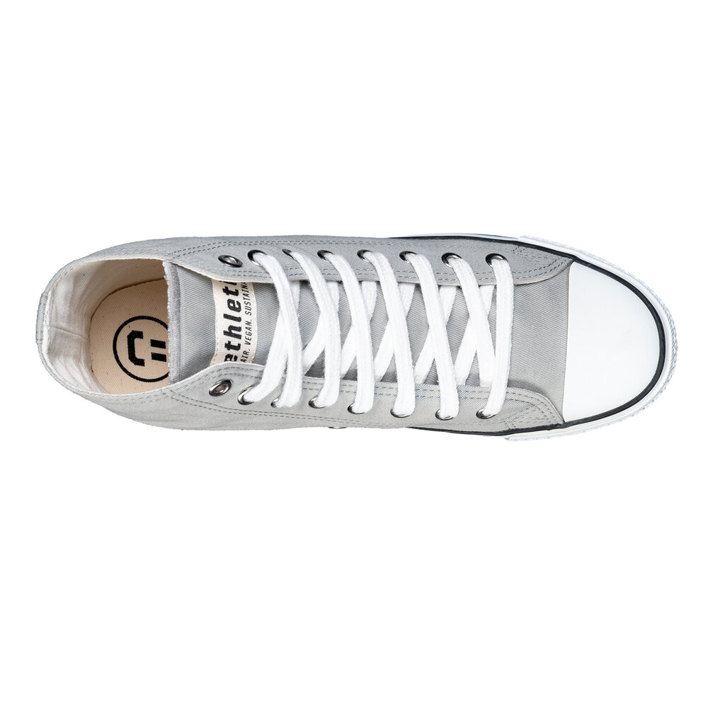 ETHLETIC Fair Trainer White Cap Hi Cut Urban Grey | Just White
