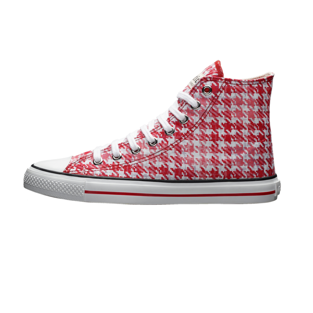 Fair Trainer White Cap Hi Cut Tweed Pink | Just White