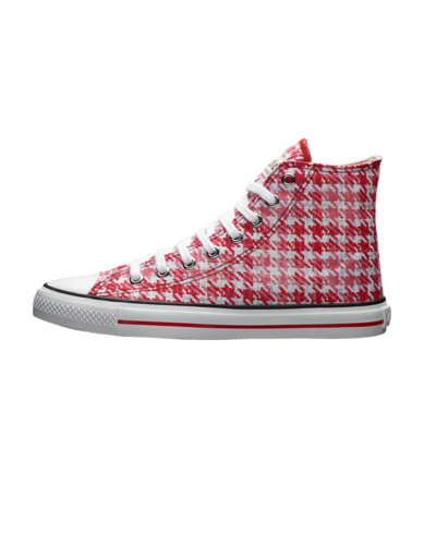Fair Trainer White Cap Hi Cut Tweed Pink | Just White