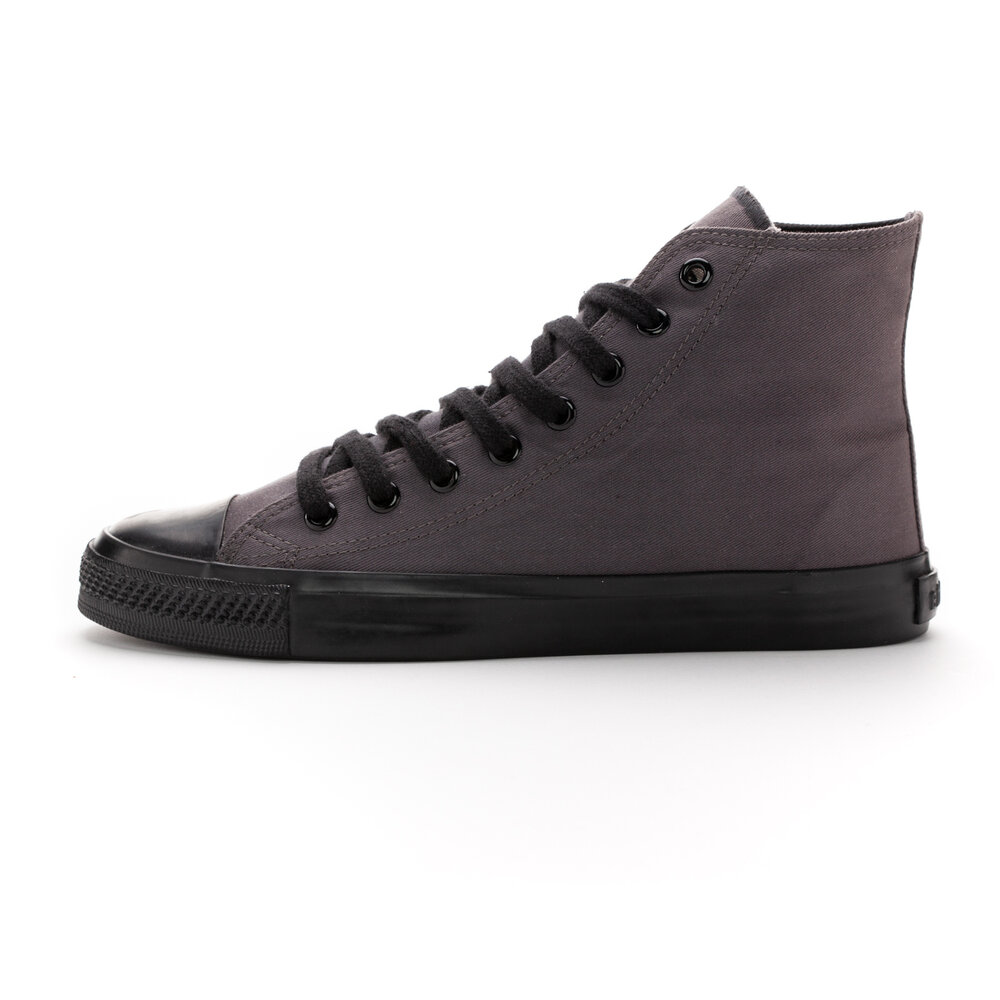 ETHLETIC Fair Trainer Black Cap Hi Cut Pewter Grey | Jet Black