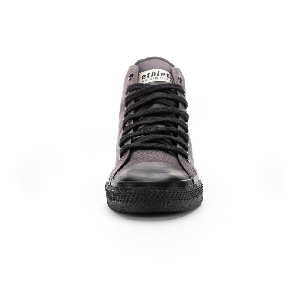 ETHLETIC Fair Trainer Black Cap Hi Cut Pewter Grey | Jet Black