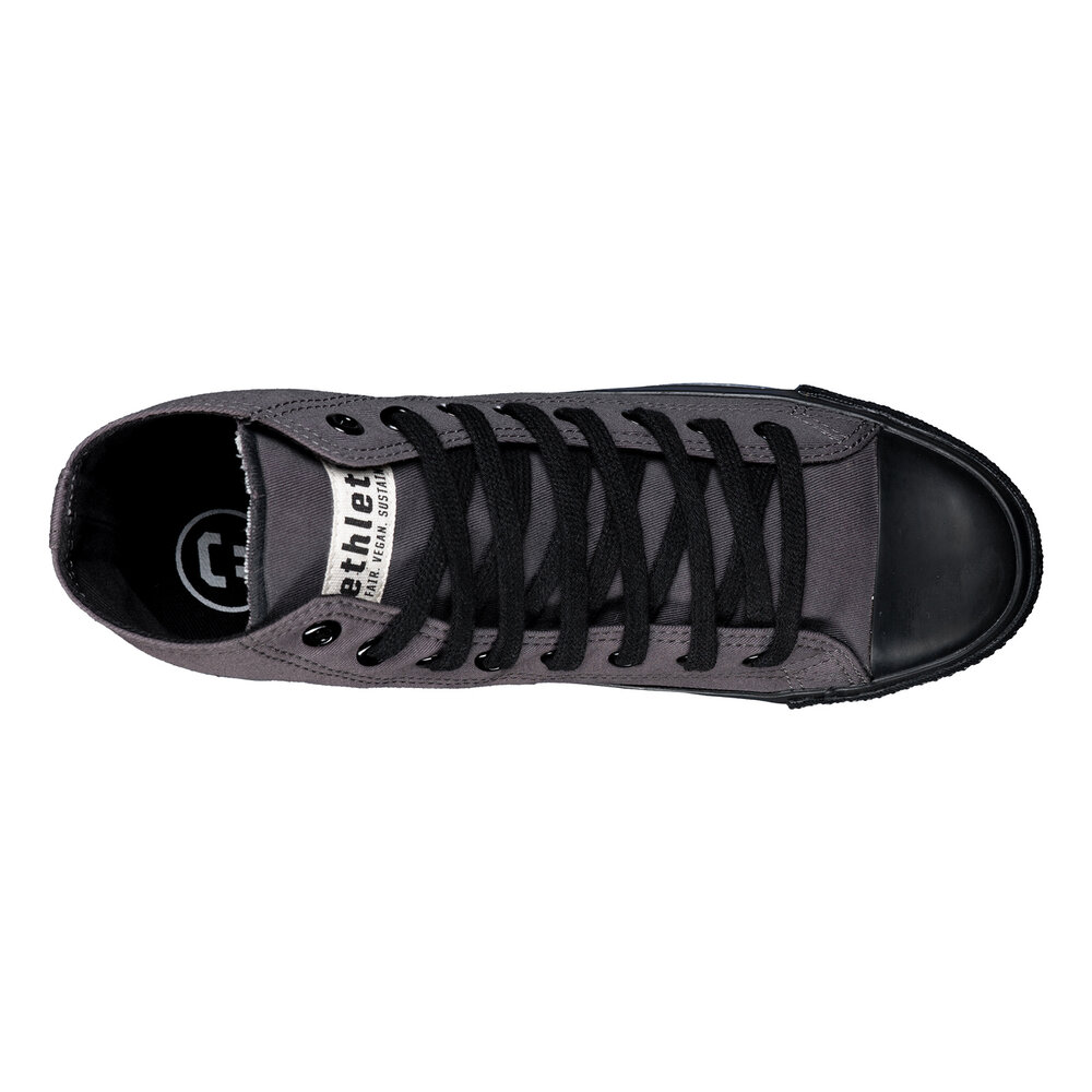 ETHLETIC Fair Trainer Black Cap Hi Cut Pewter Grey | Jet Black
