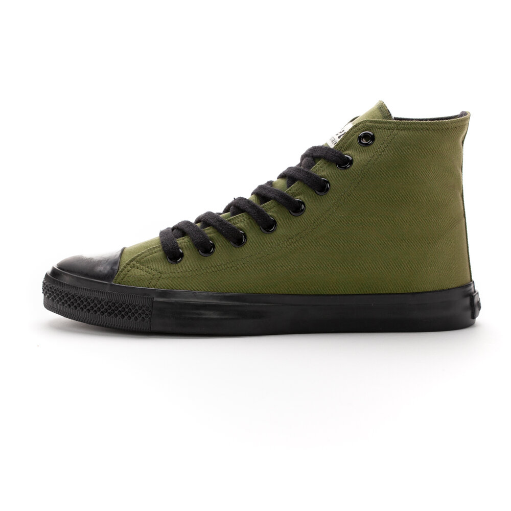 ETHLETIC Fair Trainer Black Cap Hi Cut Camping Green | Jet Black