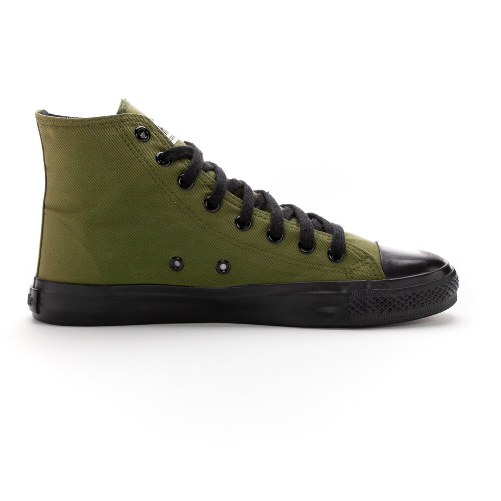 ETHLETIC Fair Trainer Black Cap Hi Cut Camping Green | Jet Black