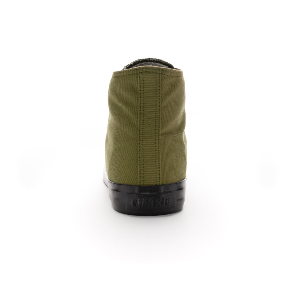 ETHLETIC Fair Trainer Black Cap Hi Cut Camping Green | Jet Black