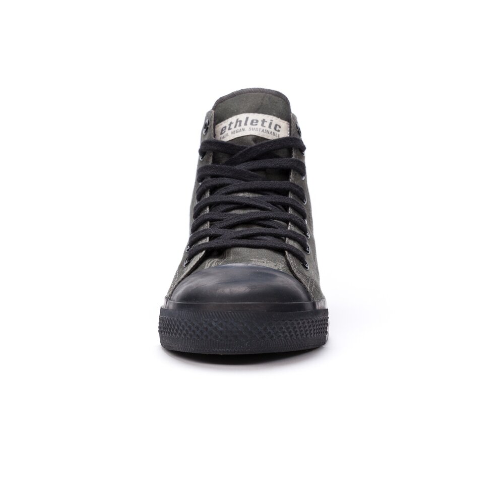 ETHLETIC Fair Trainer Black Cap Hi Cut Dove Camo Olive | Jet Black