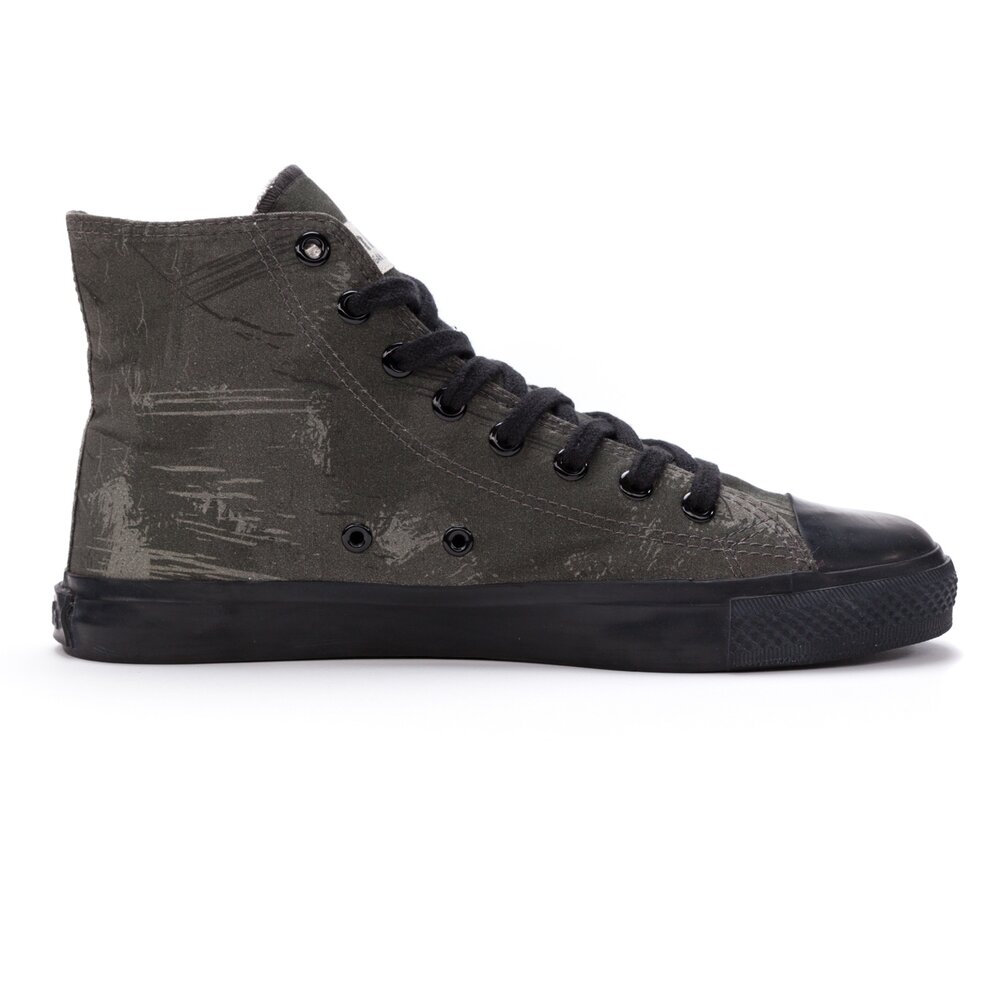 ETHLETIC Fair Trainer Black Cap Hi Cut Dove Camo Olive | Jet Black