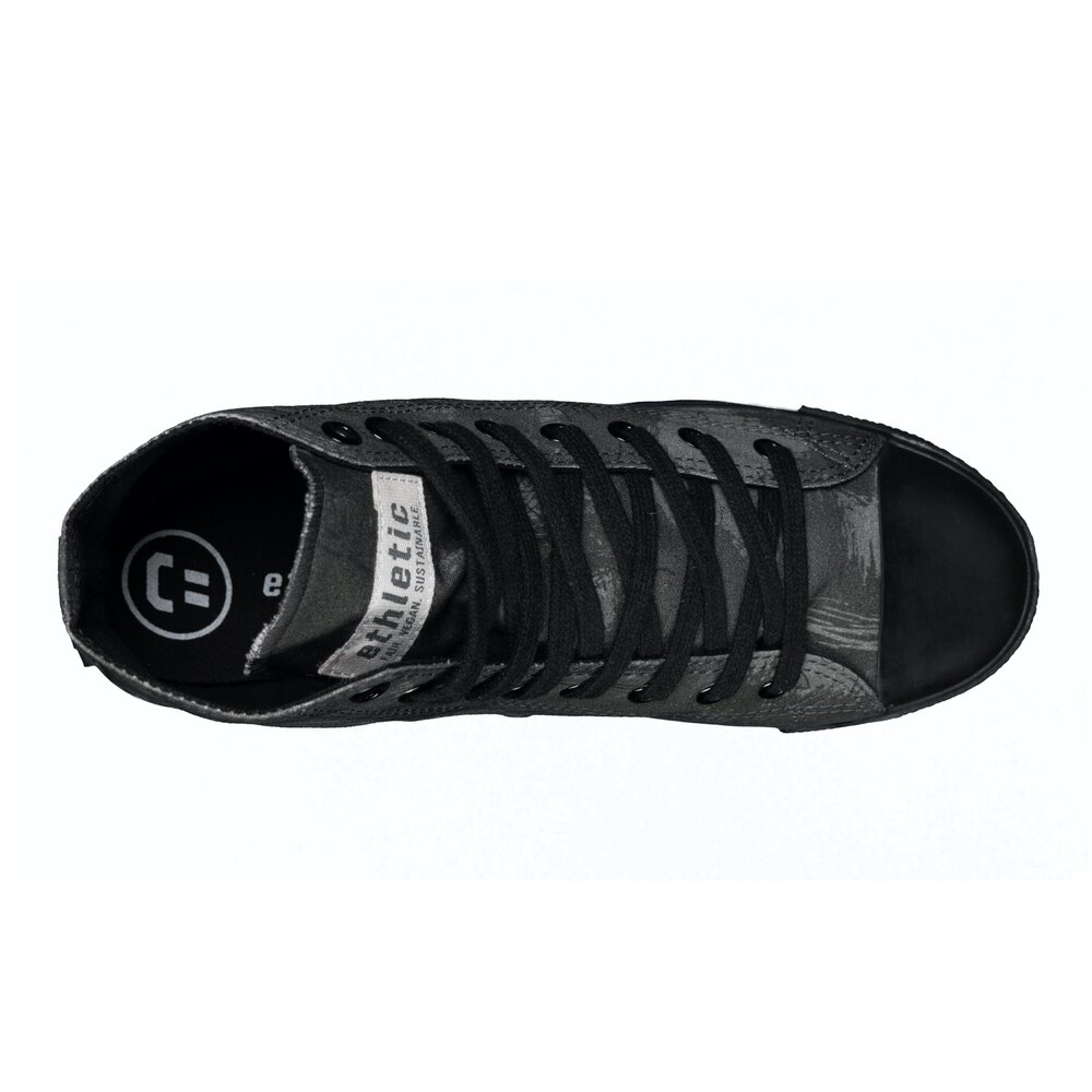 ETHLETIC Fair Trainer Black Cap Hi Cut Dove Camo Olive | Jet Black