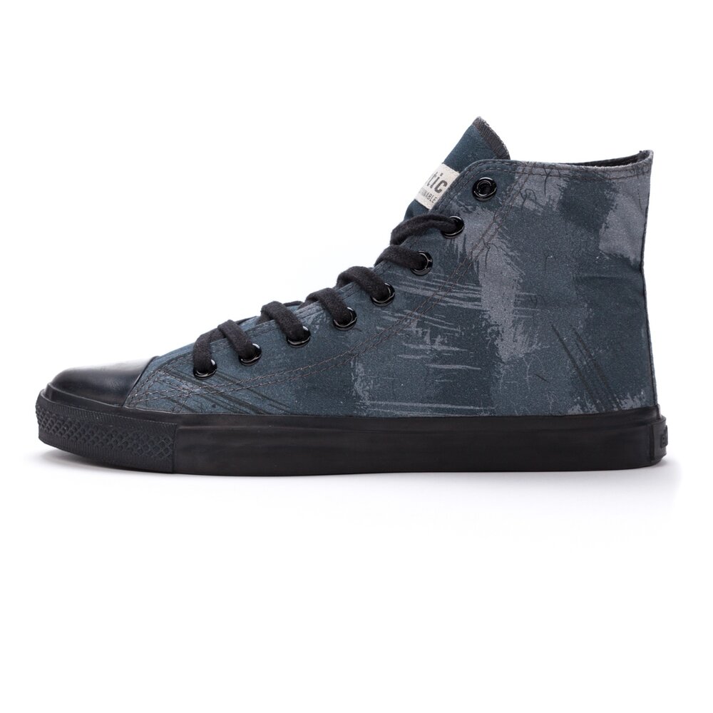 ETHLETIC Fair Trainer Black Cap Hi Cut Dove Camo Indigo | Jet Black