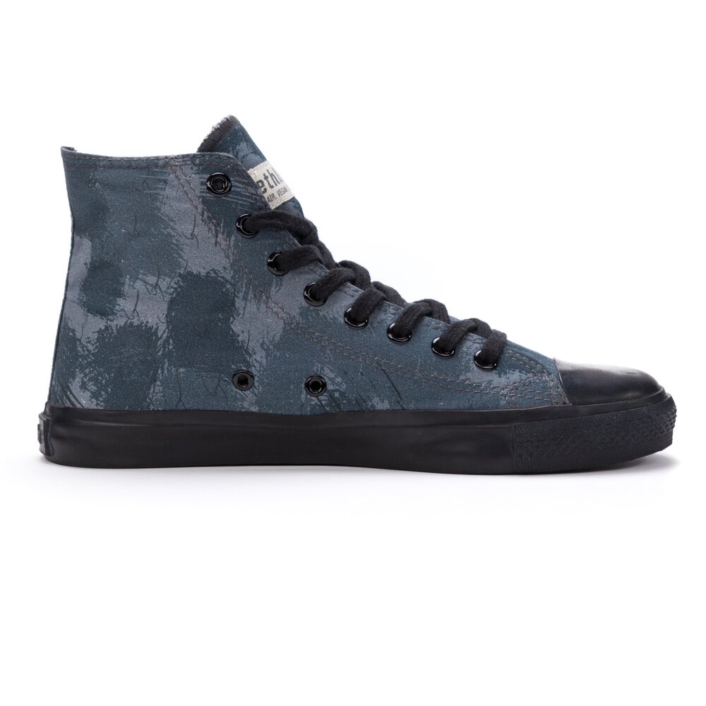 ETHLETIC Fair Trainer Black Cap Hi Cut Dove Camo Indigo | Jet Black