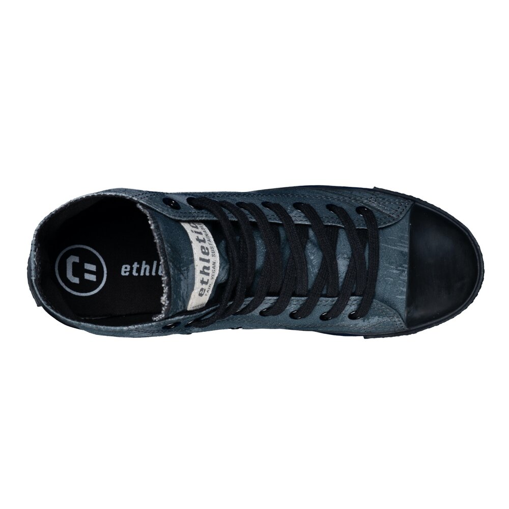 ETHLETIC Fair Trainer Black Cap Hi Cut Dove Camo Indigo | Jet Black