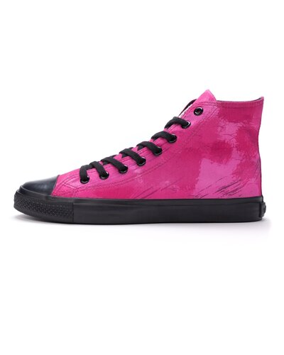 ETHLETIC Fair Trainer Black Cap Hi Cut Dove Camo Neon Beetroot | Jet Black