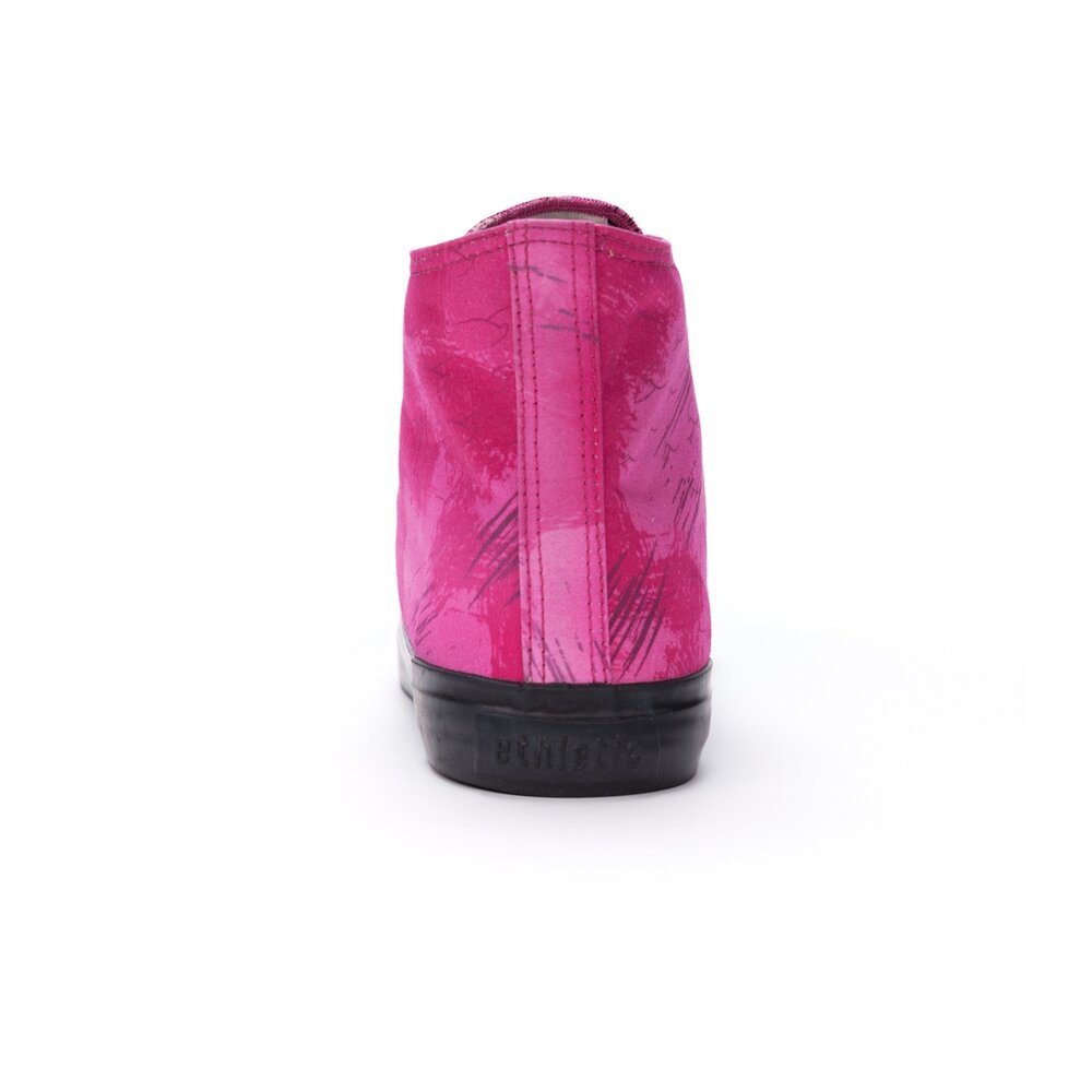 ETHLETIC Fair Trainer Black Cap Hi Cut Dove Camo Neon Beetroot | Jet Black